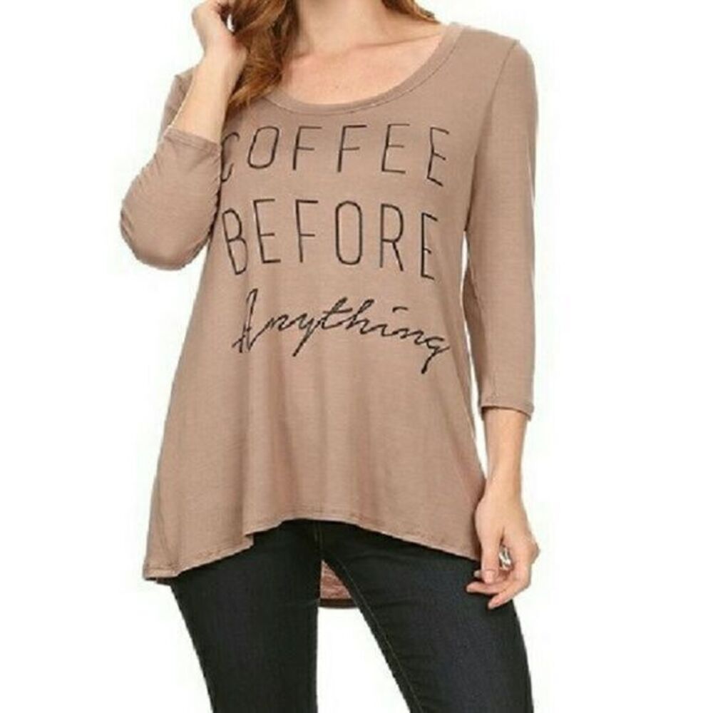 ☕"Coffee Before Anything" ☕Graphic Top